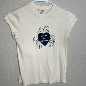 Brandy Melville John Galt “sweet as heaven” cropped tee